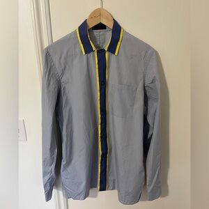 Prada Light Blue Shirt with Blue and Yellow Trim